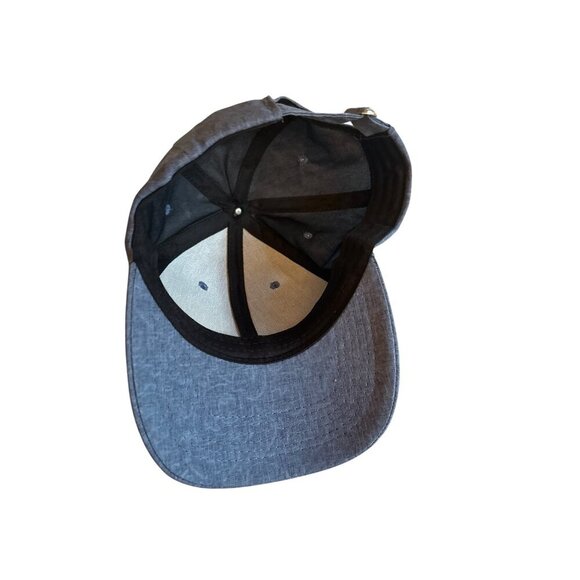 Miami Beach Embroidered Adjustable Baseball Cap Denim Look Gray 100% Cotton Unis - Picture 5 of 6